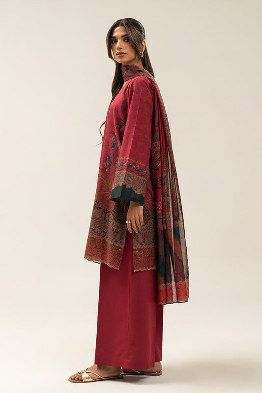 3 PIECE PRINTED LAWN SUIT-ETHNIC PAISLY (UNSTITCHED)