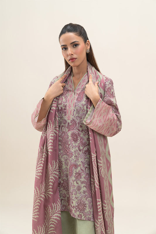 3 PIECE PRINTED LAWN SUIT-FLORET LUSH (UNSTITCHED)