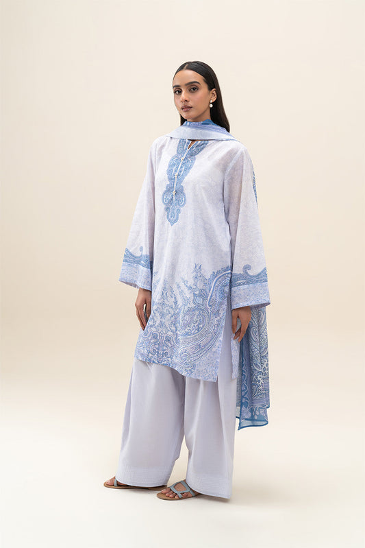 3 PIECE PRINTED LAWN SUIT-ANTIQUE PAISLEY (UNSTITCHED)