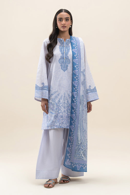 3 PIECE PRINTED LAWN SUIT-ANTIQUE PAISLEY (UNSTITCHED)