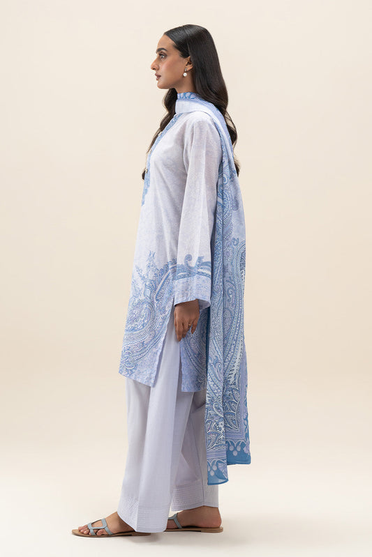 3 PIECE PRINTED LAWN SUIT-ANTIQUE PAISLEY (UNSTITCHED)