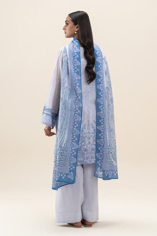 3 PIECE PRINTED LAWN SUIT-ANTIQUE PAISLEY (UNSTITCHED)