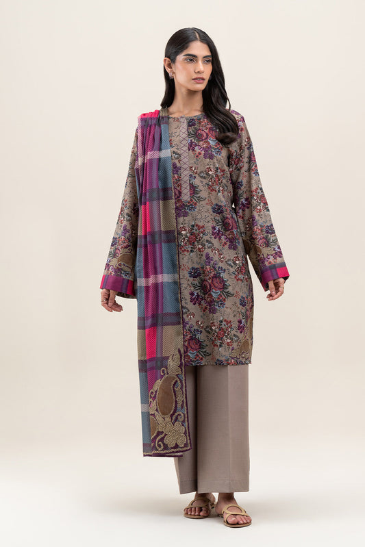 3 PIECE PRINTED LAWN LAWN SUIT-HAZEL DRAPE (UNSTITCHED)