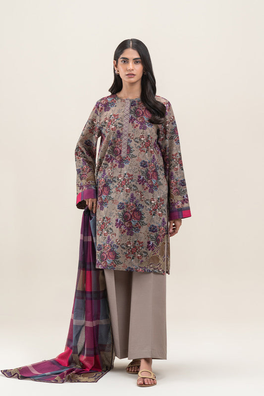 3 PIECE PRINTED LAWN LAWN SUIT-HAZEL DRAPE (UNSTITCHED)
