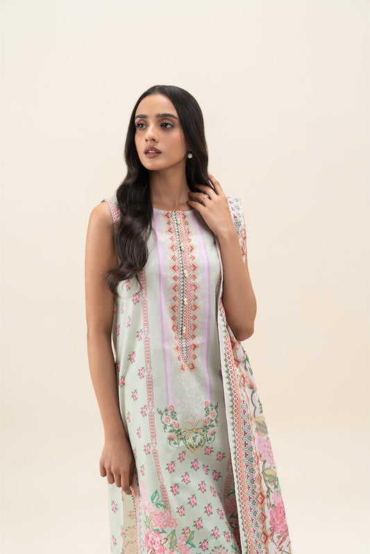 3 PIECE PRINTED LAWN SUIT-DREAM FLINT (UNSTITCHED)