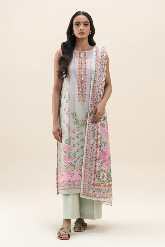3 PIECE PRINTED LAWN SUIT-DREAM FLINT (UNSTITCHED)