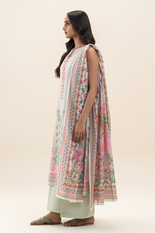 3 PIECE PRINTED LAWN SUIT-DREAM FLINT (UNSTITCHED)