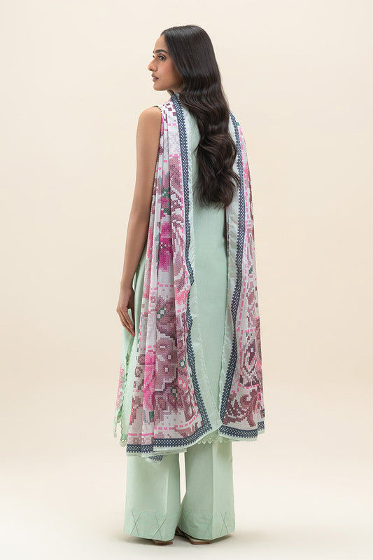 3 PIECE EMBROIDERED LAWN SUIT-WHISPER VEIL (UNSTITCHED)