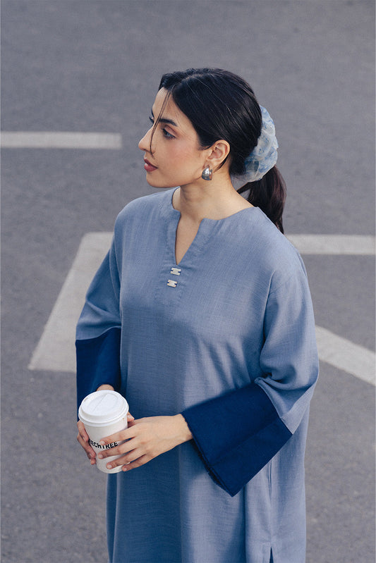 2 PIECE EMBROIDERED TWILL SUIT (PRET)