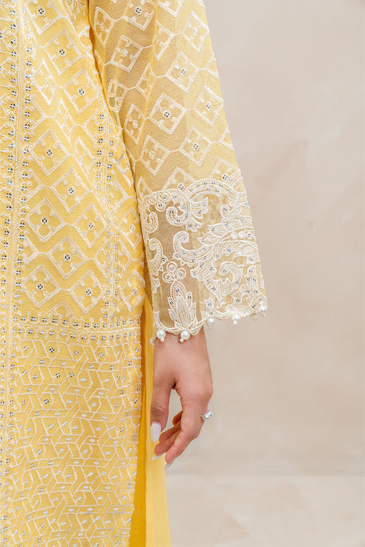 2 PIECE EMBROIDERED COTTON NET SUIT (LUXURY-PRET)
