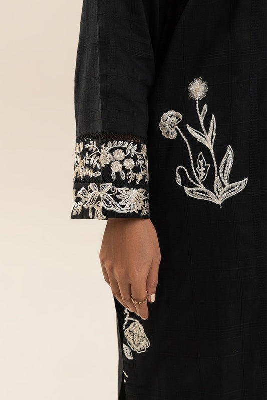 EMBROIDERED DOBBY SHIRT (PRET)