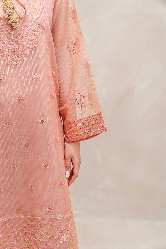 2 PIECE EMBROIDERED ORGANZA BADLA SUIT (LUXURY-PRET)