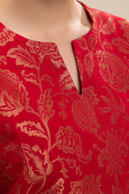 2 PIECE EMBROIDERED DANIER JACQUARD SUIT (PRET)