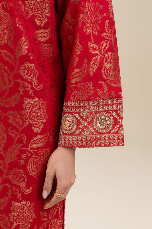 2 PIECE EMBROIDERED DANIER JACQUARD SUIT (PRET)