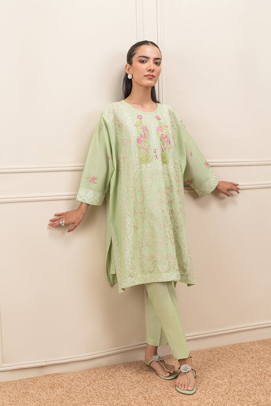 2 PIECE  EMBROIDERED MISSOURI SUIT (PRET)