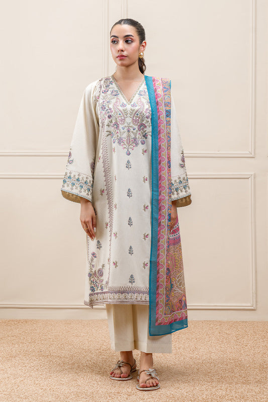 3 PIECE EMBROIDERED MISSOURI SUIT (PRET)