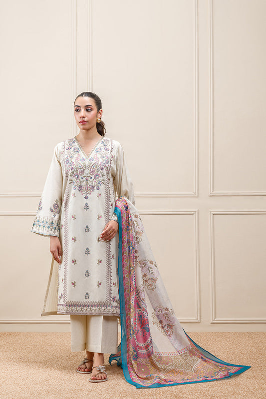 3 PIECE EMBROIDERED MISSOURI SUIT (PRET)