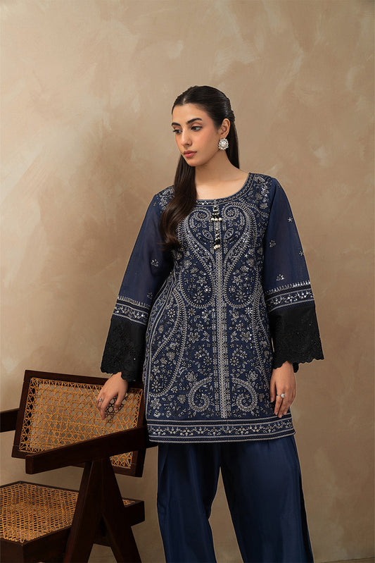 2 PIECE EMBROIDERED COTTON VISCOSE SUIT (LUXURY-PRET)