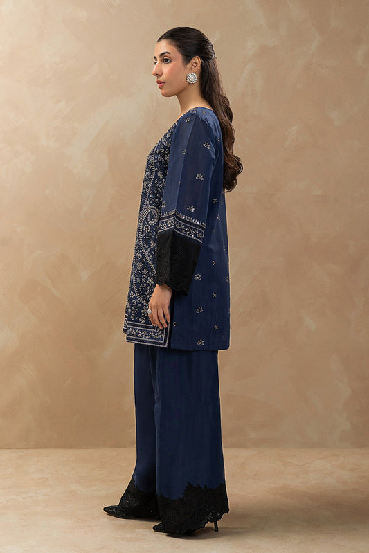 2 PIECE EMBROIDERED COTTON VISCOSE SUIT (LUXURY-PRET)