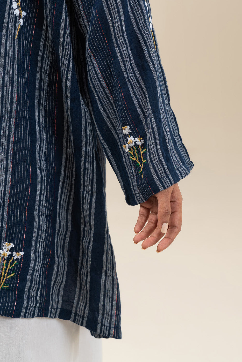 EMBROIDERED YARN DYED SHIRT (PRET)