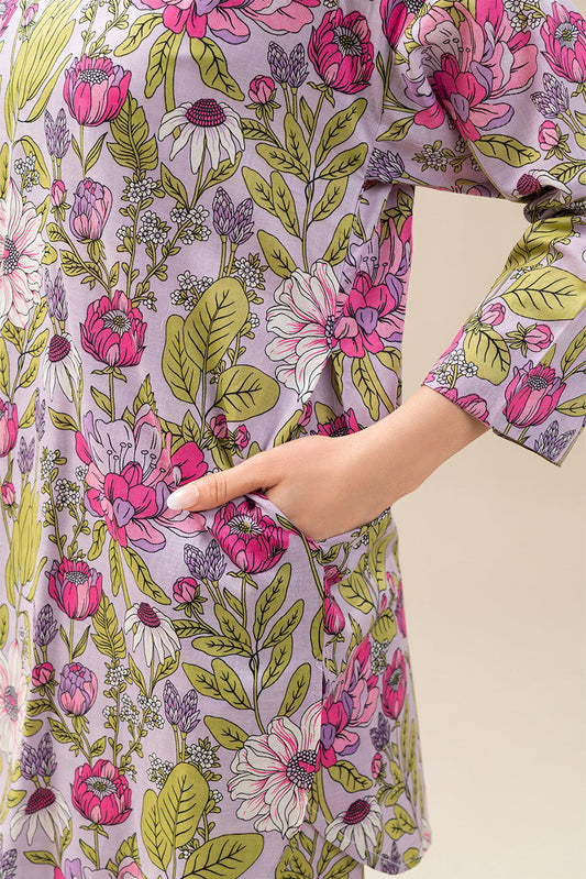 2 PIECE PRINTED COTTON VISCOSE SUIT (PRET)