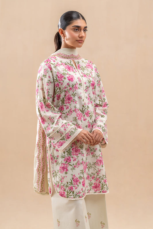 3 PIECE EMBROIDERED LAWN SUIT-WHITE GARDEN (UNSTITCHED)