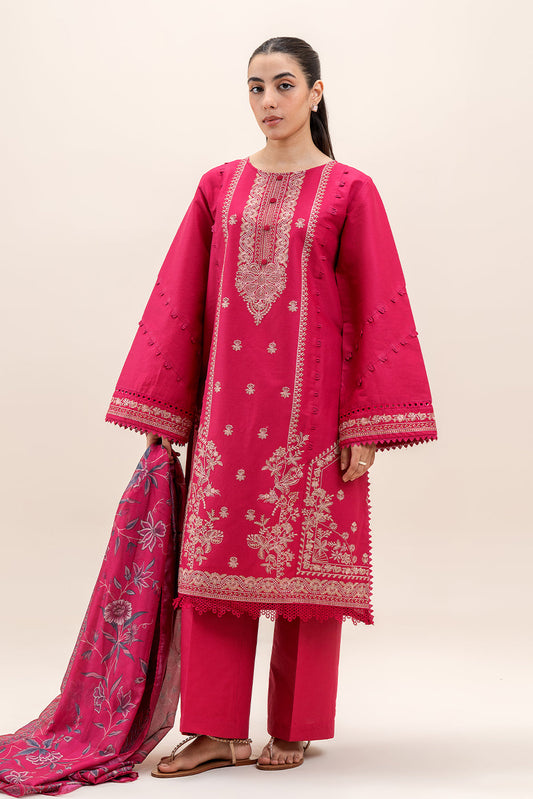 3 PIECE EMBROIDERED LAWN SUIT-SCARLET DREAM (UNSTITCHED)