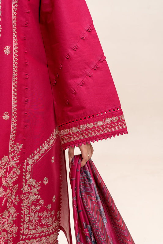 3 PIECE EMBROIDERED LAWN SUIT-SCARLET DREAM (UNSTITCHED)