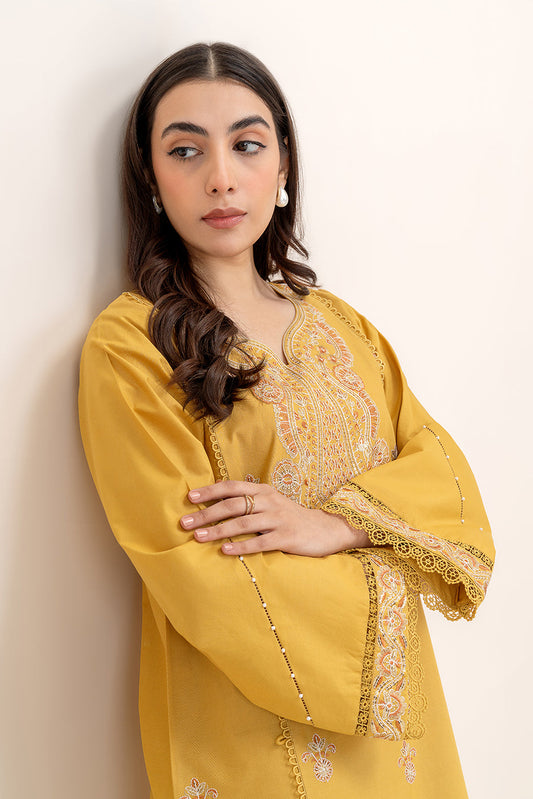 2 PIECE EMBROIDERED LAWN SUIT-DANDELION VERVE (UNSTITCHED)