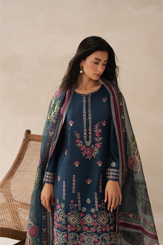 3 PIECE EMBROIDERED LAWN SUIT-CERULEAN DREAM (UNSTITCHED)