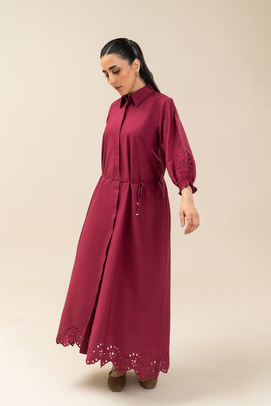 EMBROIDERED YARN DYED DRESS (FLOW)