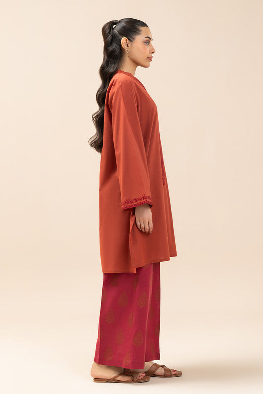 2 PIECE EMBROIDERED CAMBRIC SUIT (PRET)