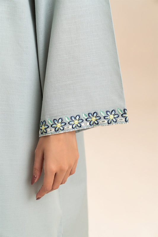 EMBROIDERED SLUB SHIRT (PRET)