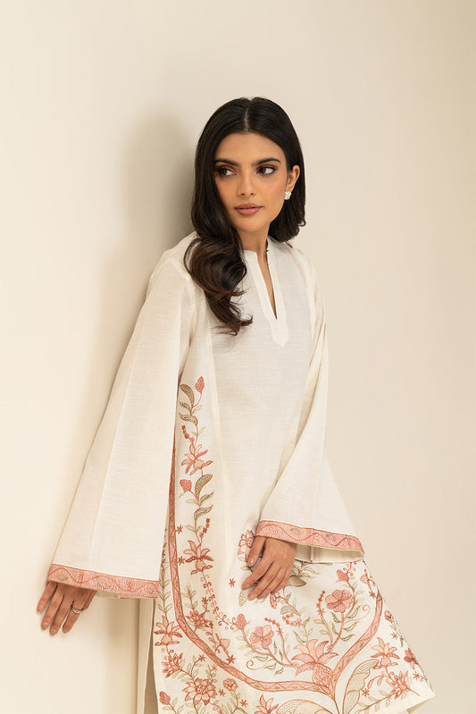 EMBROIDERED SLUB SHIRT (PRET)