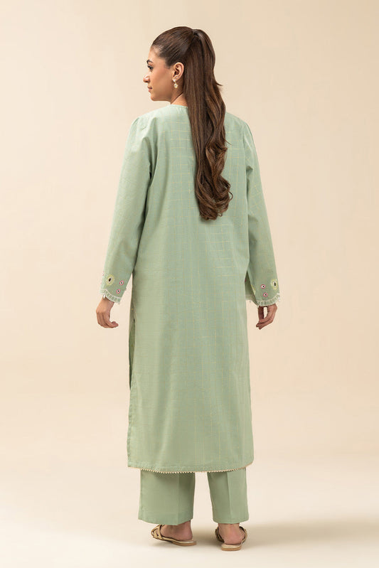 2 PIECE EMBROIDERED YARN DYED LUREX SUIT (PRET)