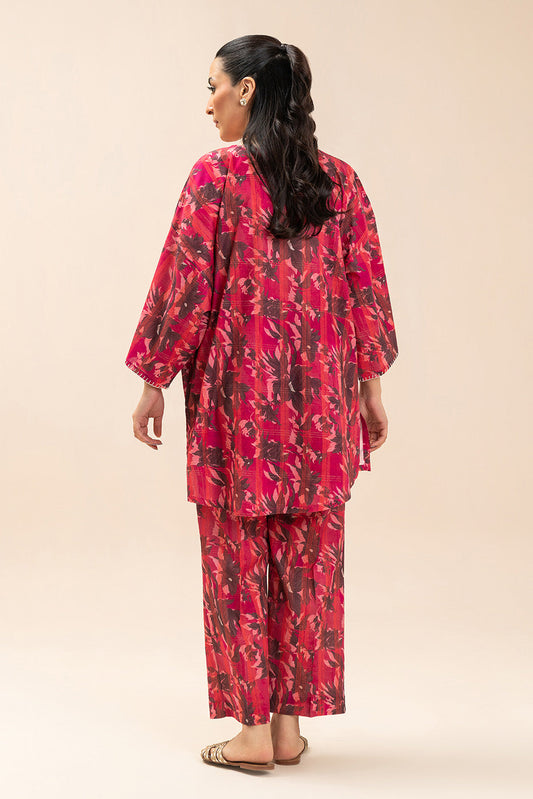 2 PIECE PRINTED  LUREX LAWN SUIT (PRET)