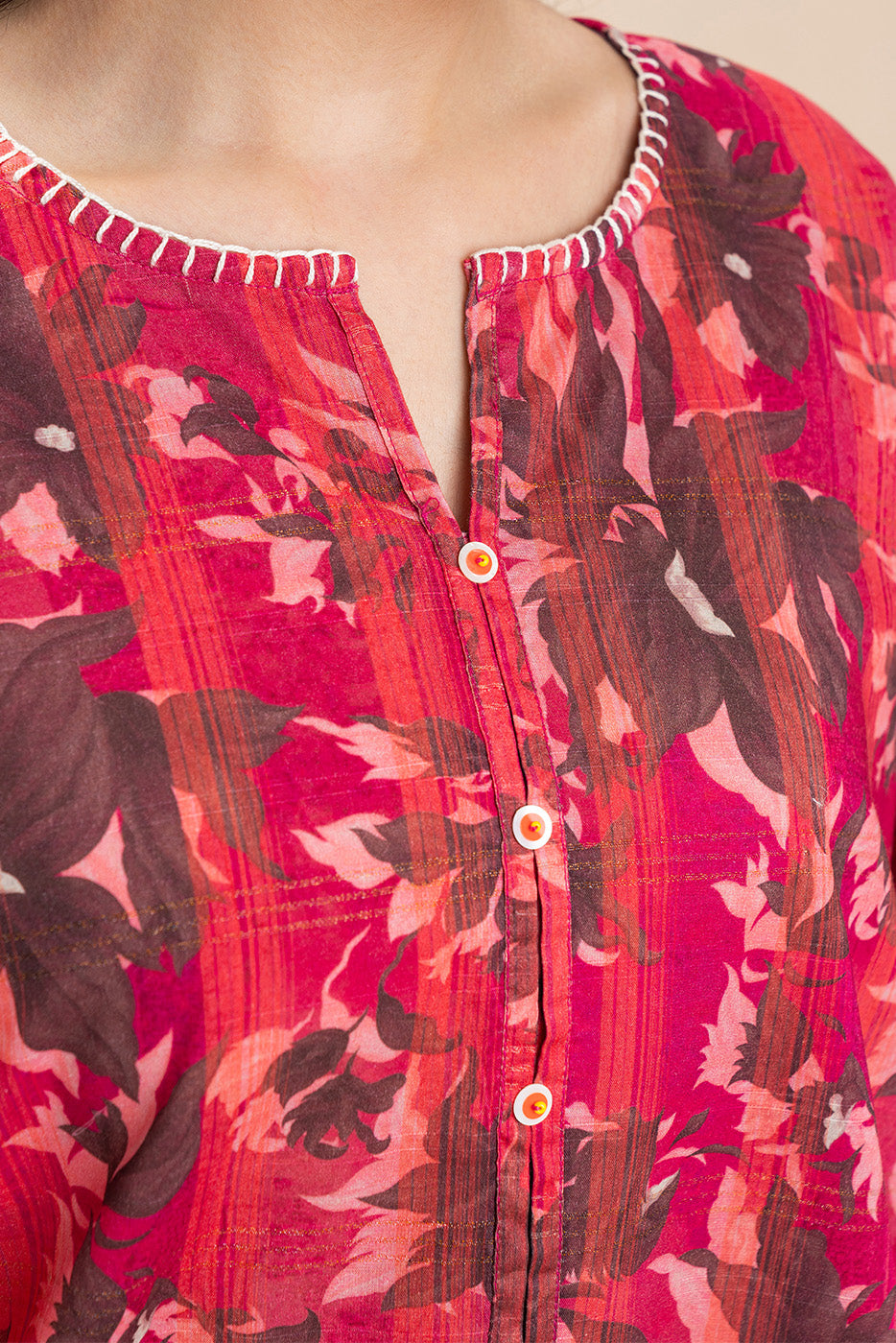 2 PIECE PRINTED  LUREX LAWN SUIT (PRET)