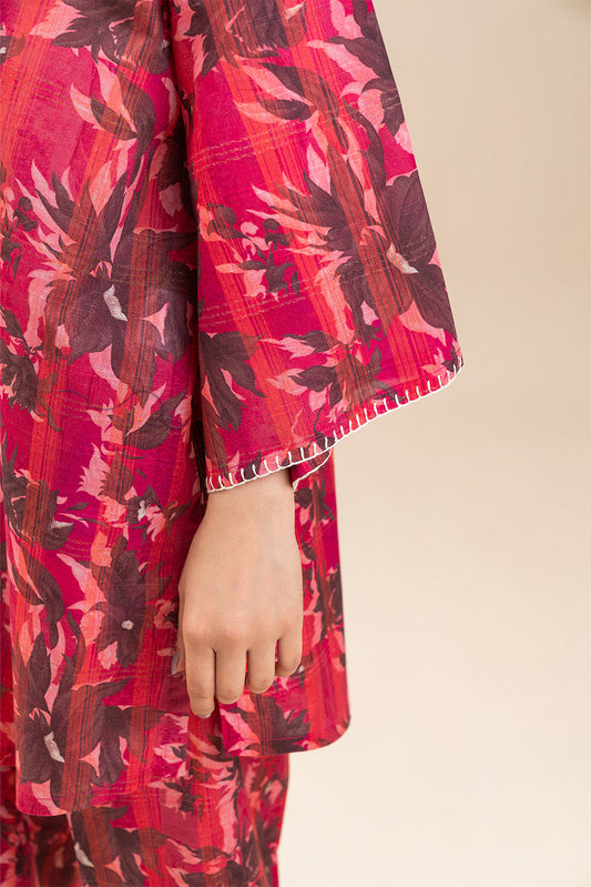 2 PIECE PRINTED  LUREX LAWN SUIT (PRET)