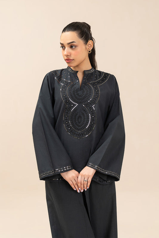 EMBROIDERED SLUB SHIRT (FLOW)