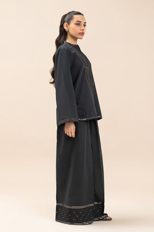 EMBROIDERED SLUB SHIRT (FLOW)