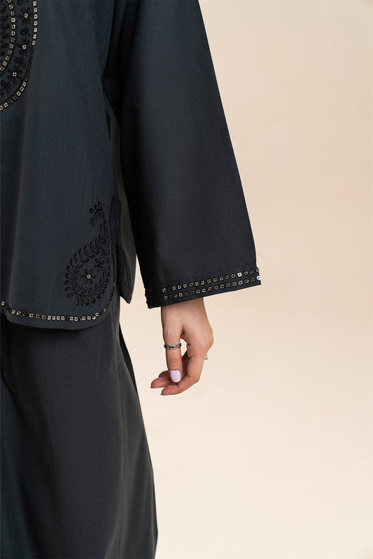 EMBROIDERED SLUB SHIRT (FLOW)