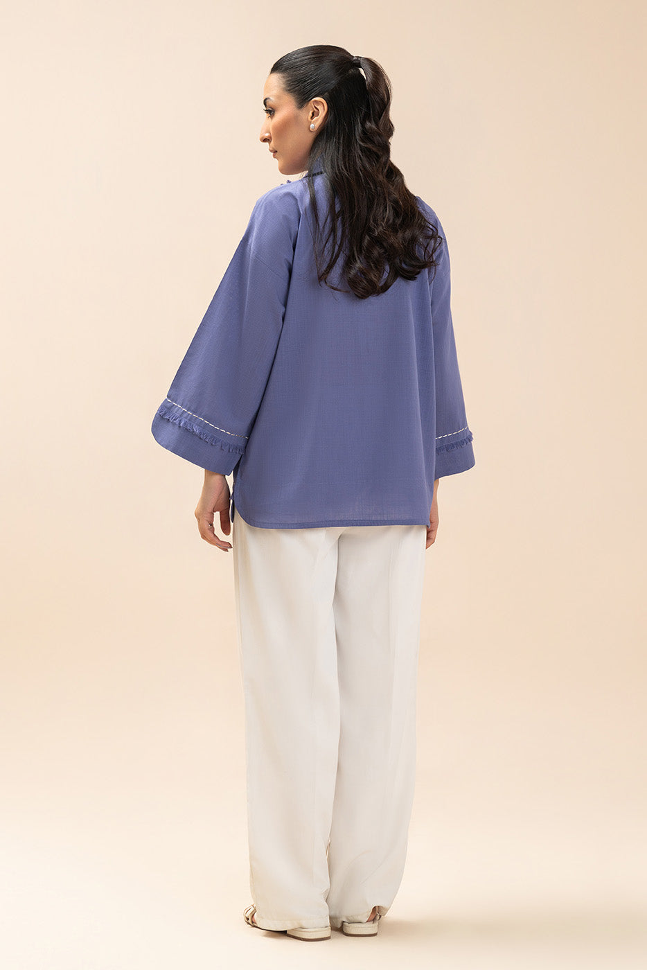 SOLID TWO WAY SLUB TOP(FLOW)