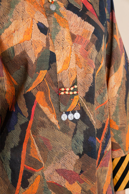 2 PIECE PRINTED  LAWN SUIT (PRET)