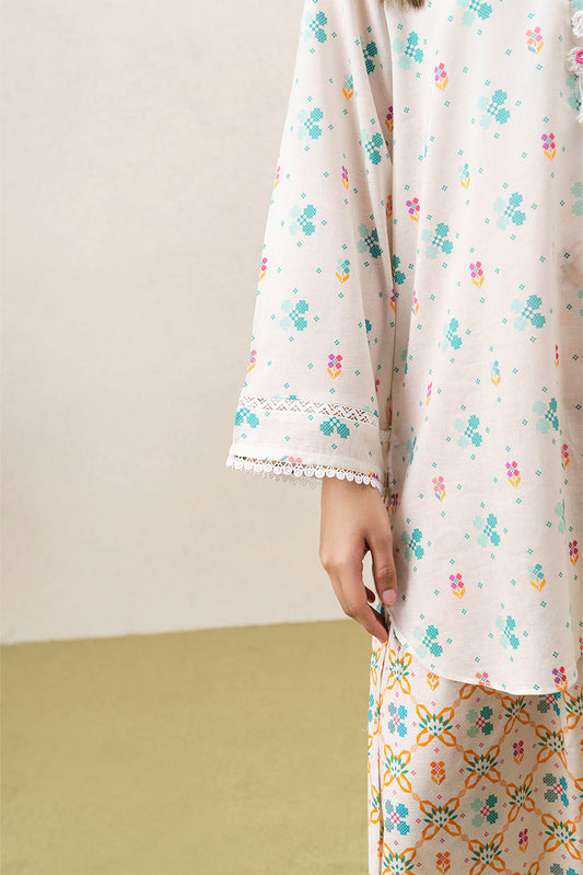 2 PIECE PRINTED DIGITAL PRINTED LAWN SUIT (PRET)