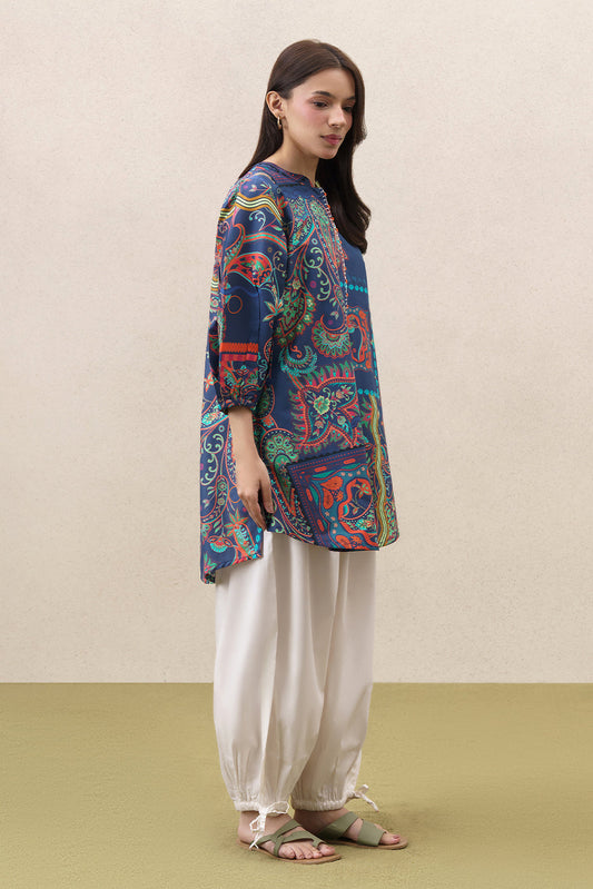 PRINTED TWO WAY SLUB SHIRT (PRET)