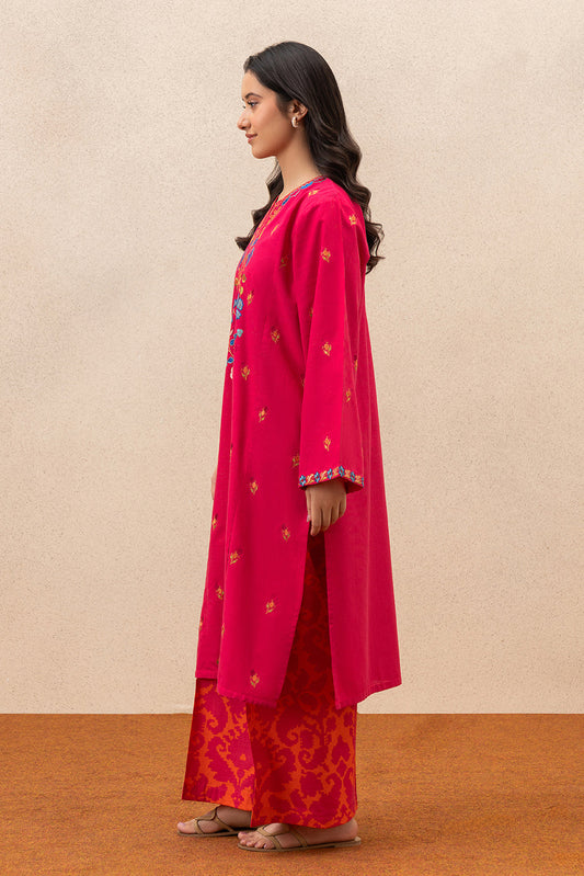 EMBROIDERED SLUB SHIRT (PRET)