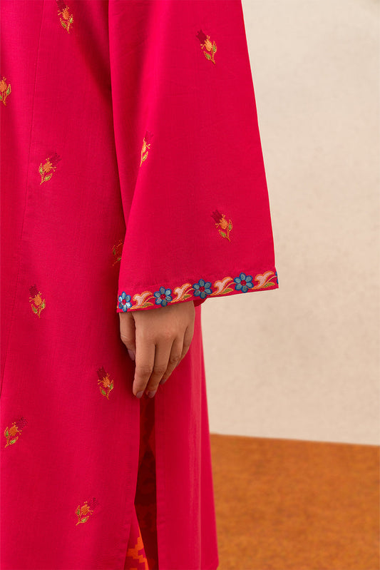 EMBROIDERED SLUB SHIRT (PRET)