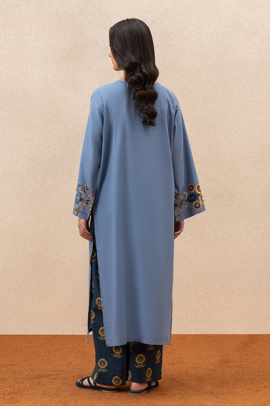 EMBROIDERED SLUB SHIRT (PRET)