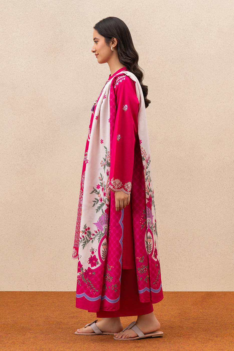 2 PIECE EMBROIDERED TWO WAY SLUB SUIT (HIGH CASUAL)