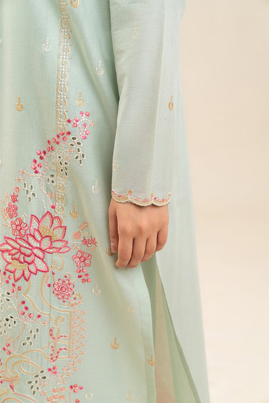 3 PIECE EMBROIDERED TEXTURED LAWN SUIT (PRET)